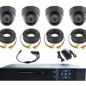 KIT COMPLET DVR 720P AVEC 4 CAMERAS DOMES